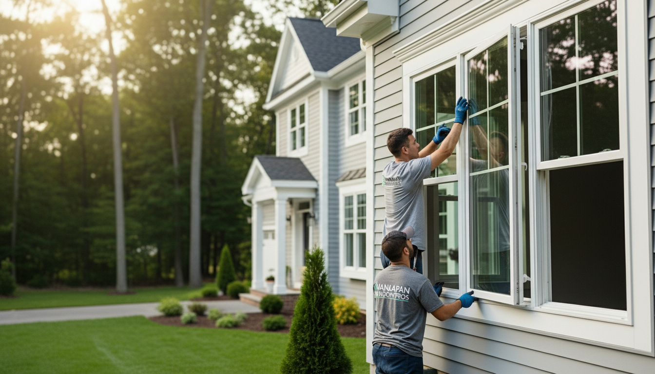 new replacement windows on home exterior