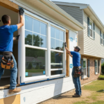 drafty window repair in a residential home