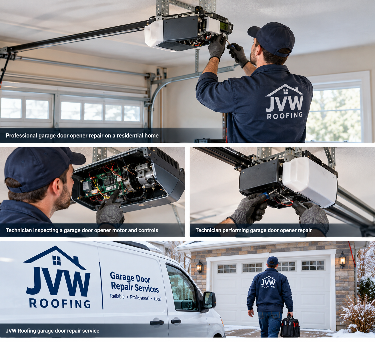 JVW Roofing garage door repair service
