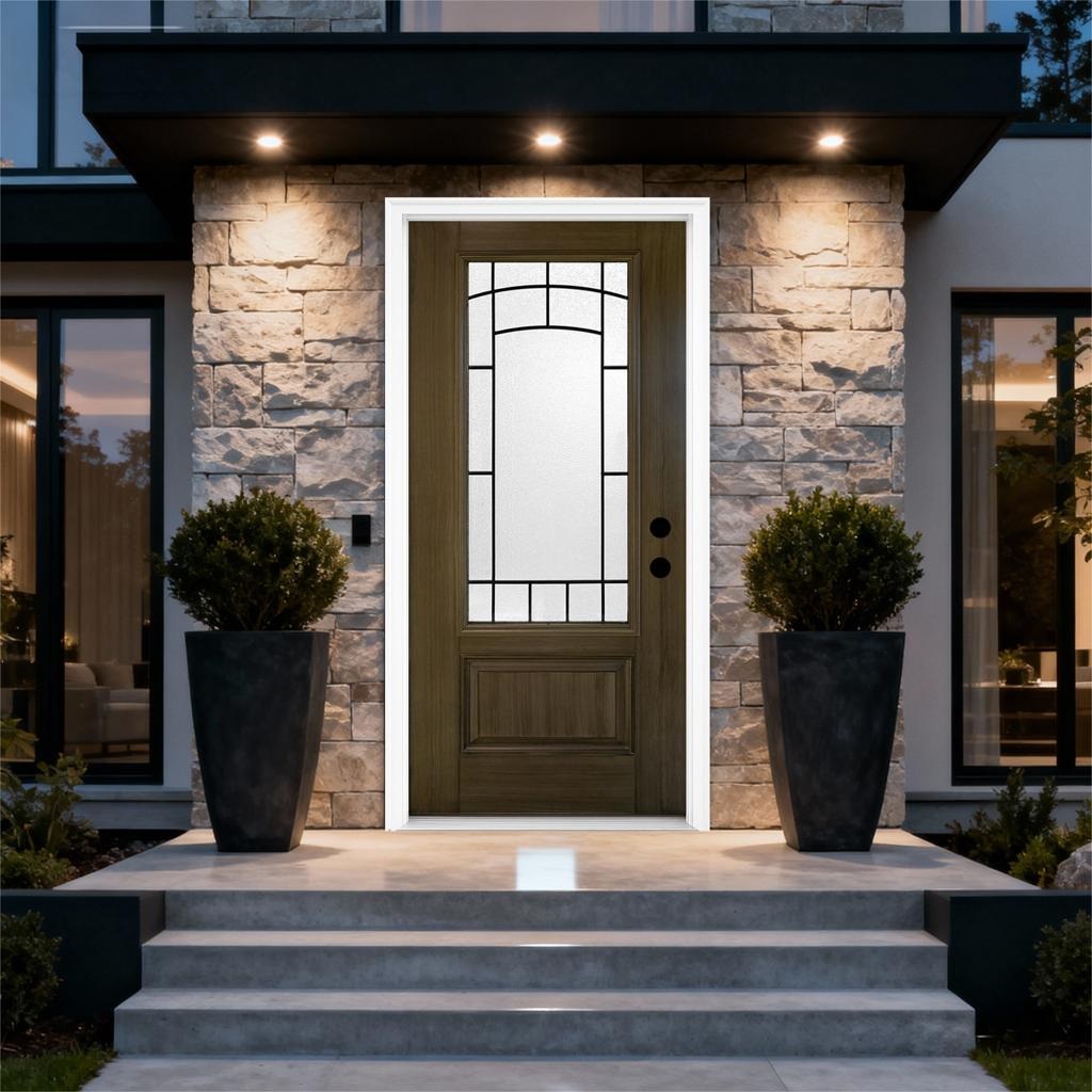 Insulated exterior entry door for improved winter comfort